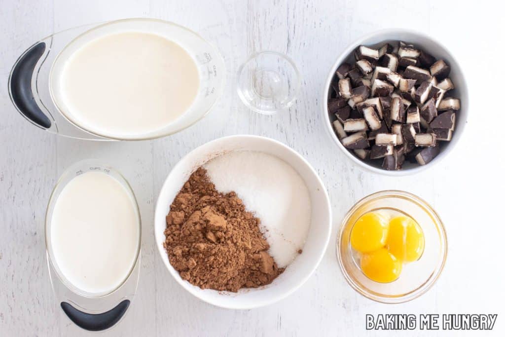 ingredients in bowls