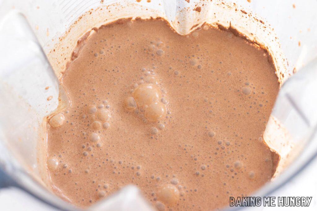 chocolate liquid in blender