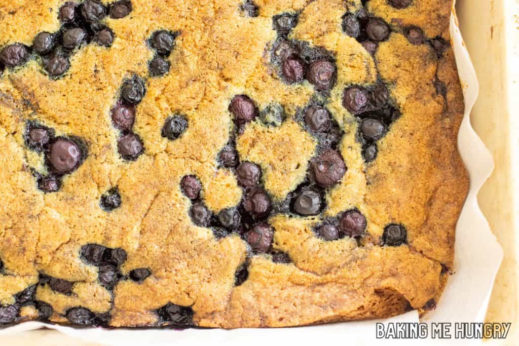 baked bars in parchment lined pan