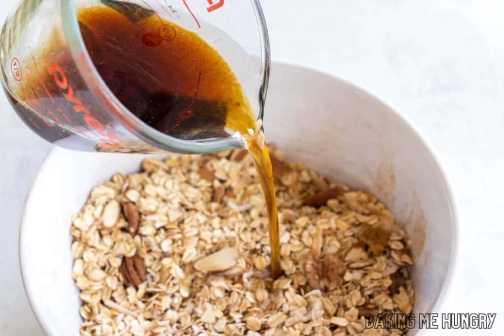 wet ingredients being added