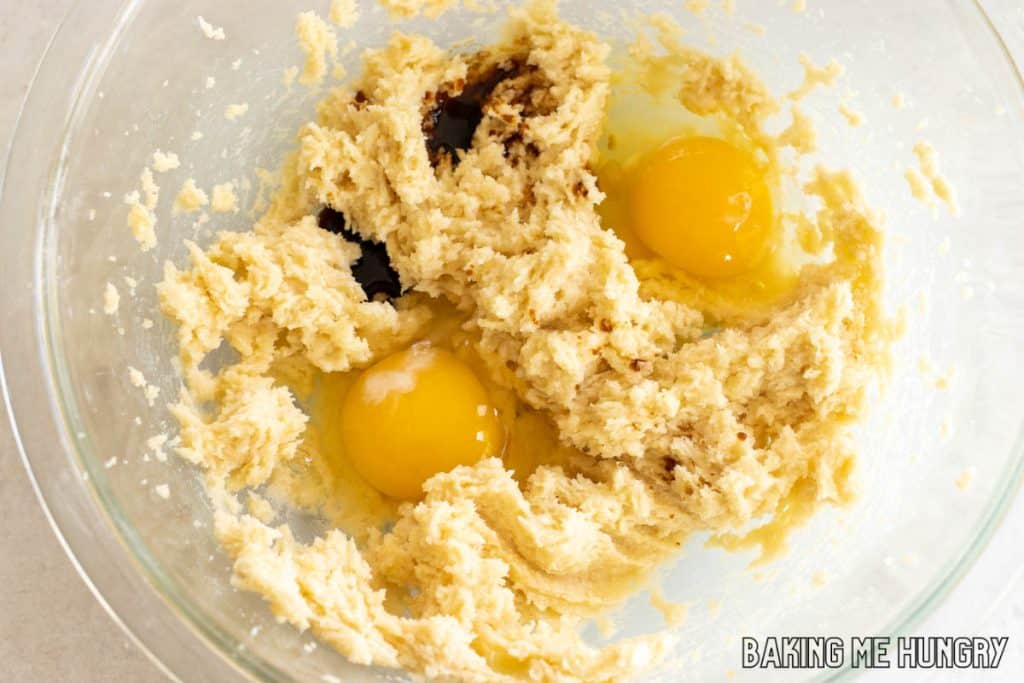 wet ingredients in mixing bowl