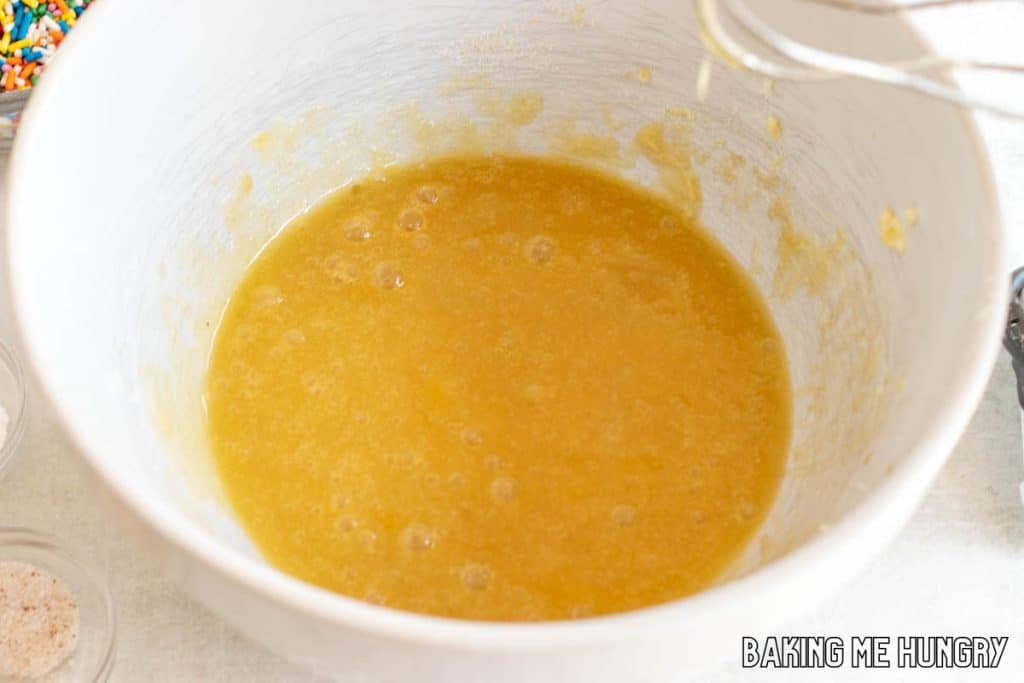 wet ingredients mixed