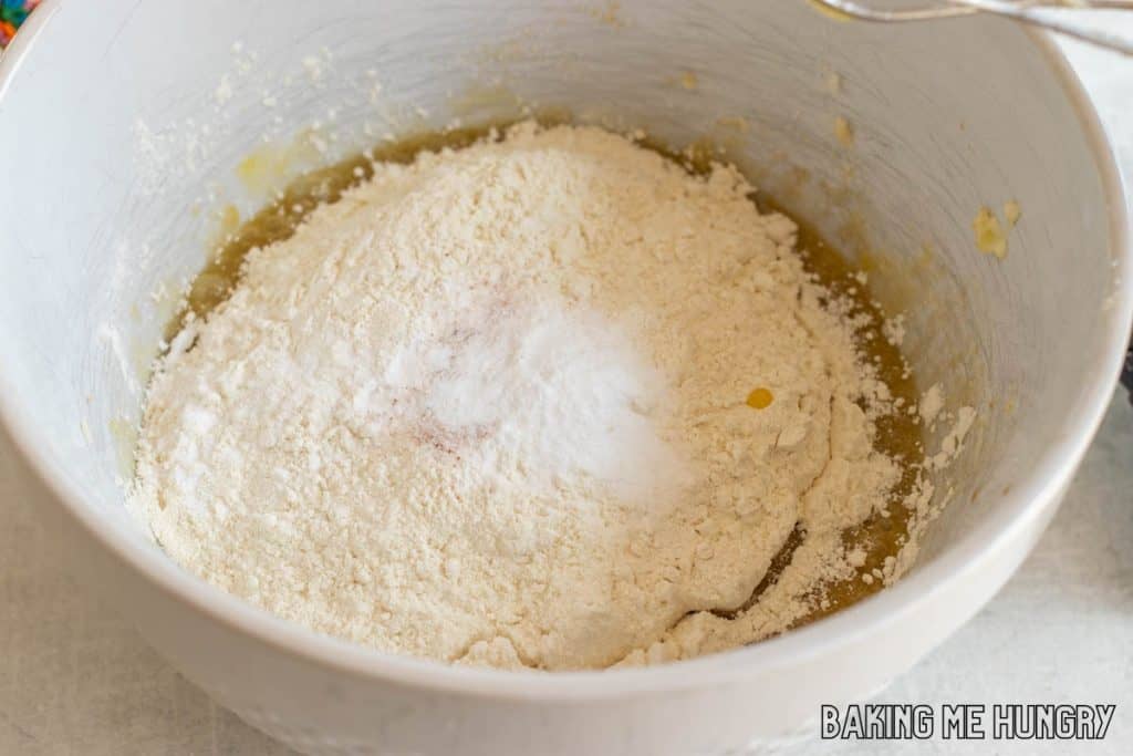 dry ingredients added