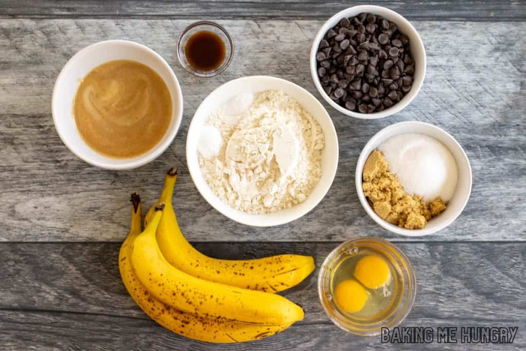 ingredients in bowls