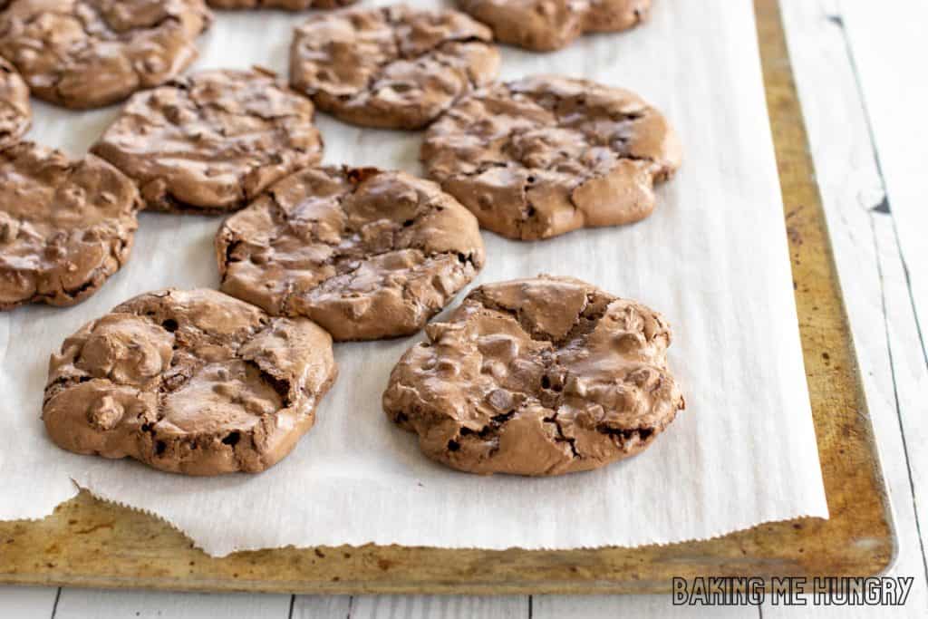 baked cookies on cookie sheet
