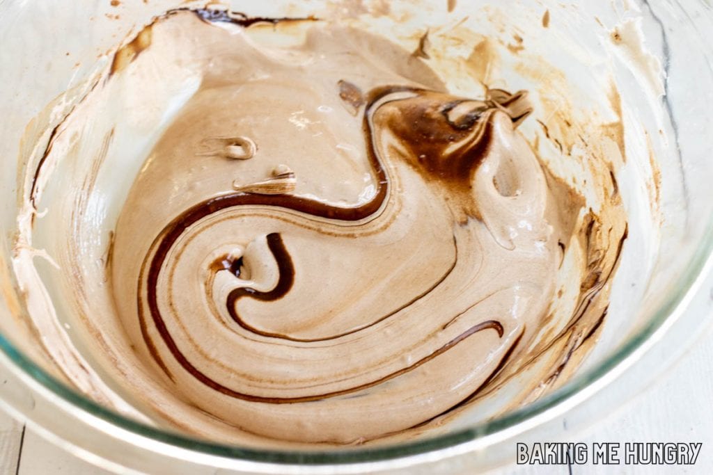 melted chocolate added