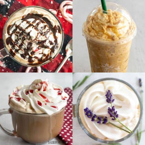 collage of coffee drinks