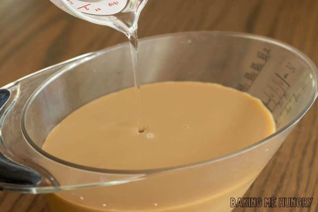 coffee mixture in measuring cup