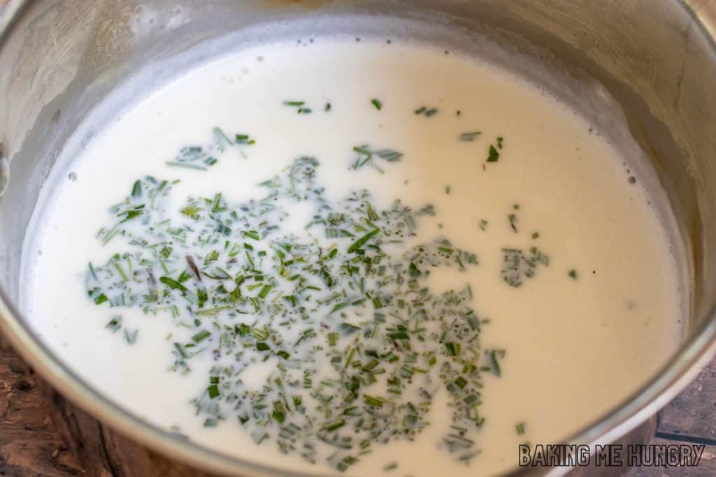 lavender steeping in milk