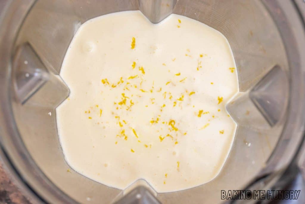 creamy mixture in blender