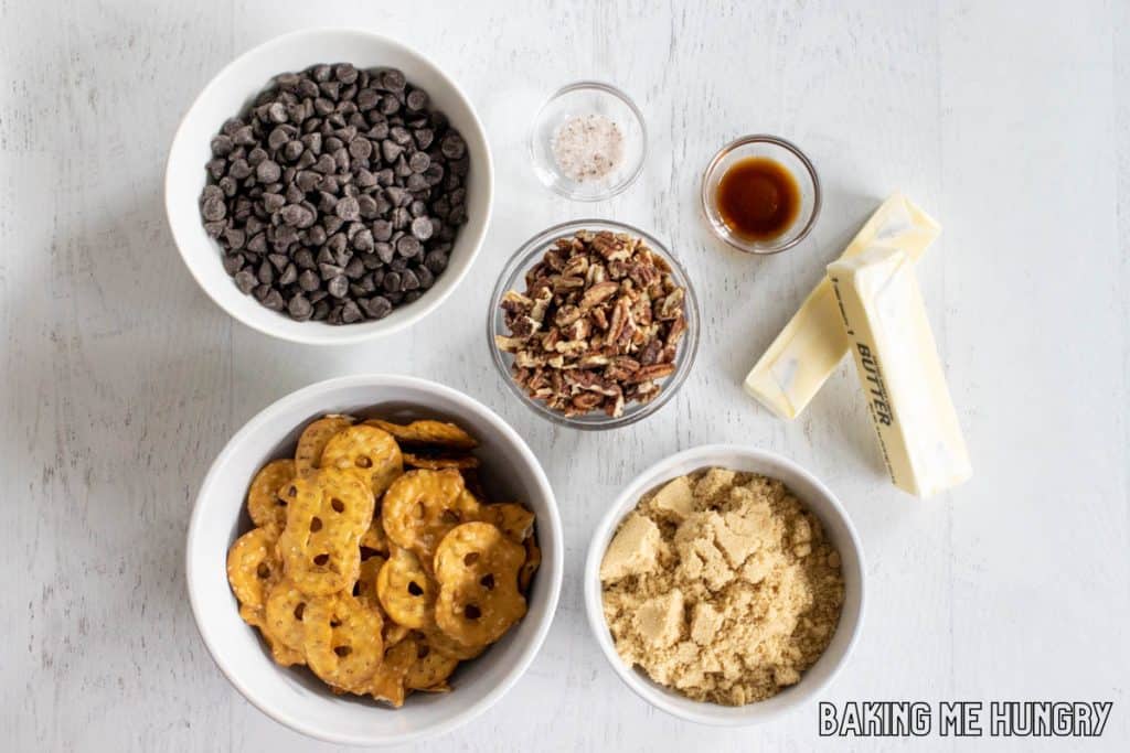 ingredients in bowls