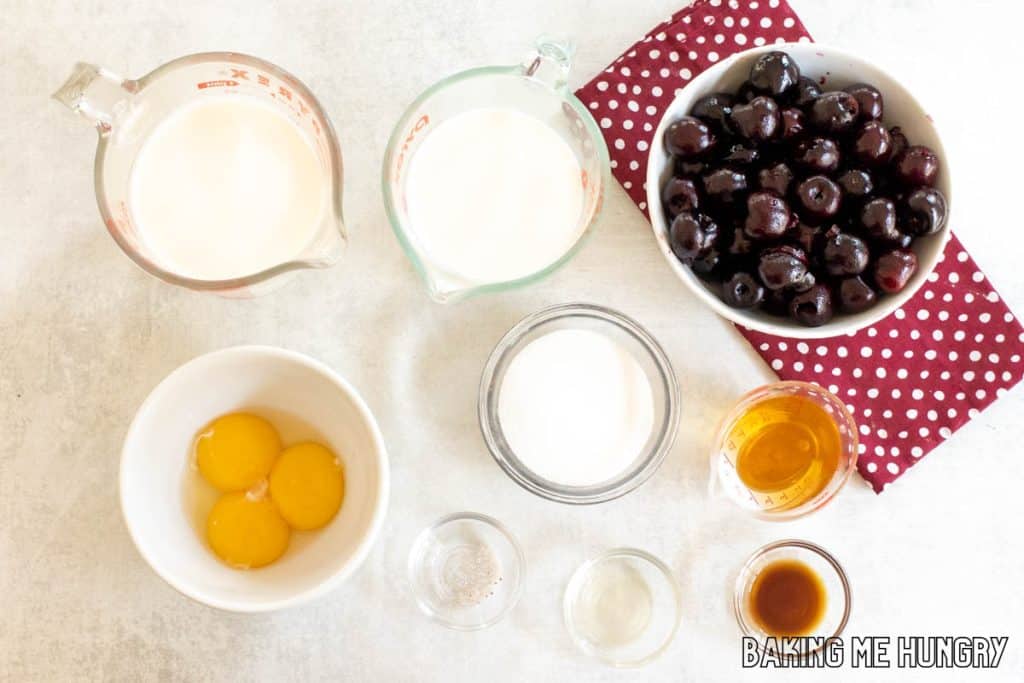 ingredients in bowls