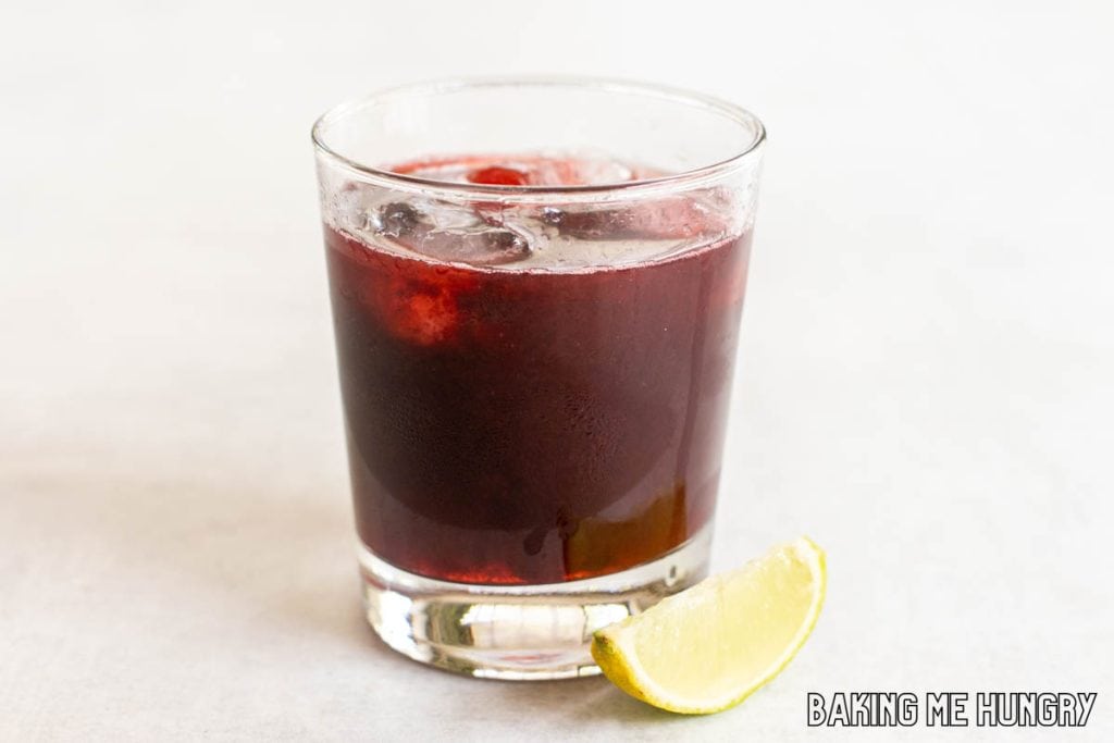 blackberry mocktail in glass