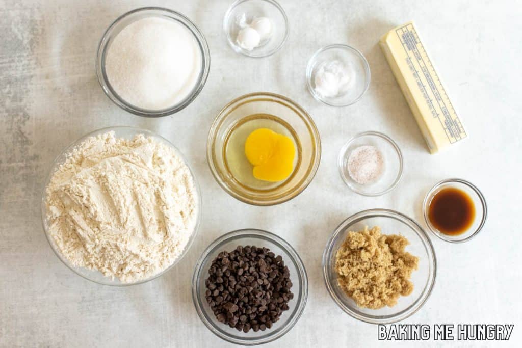 ingredients in bowls