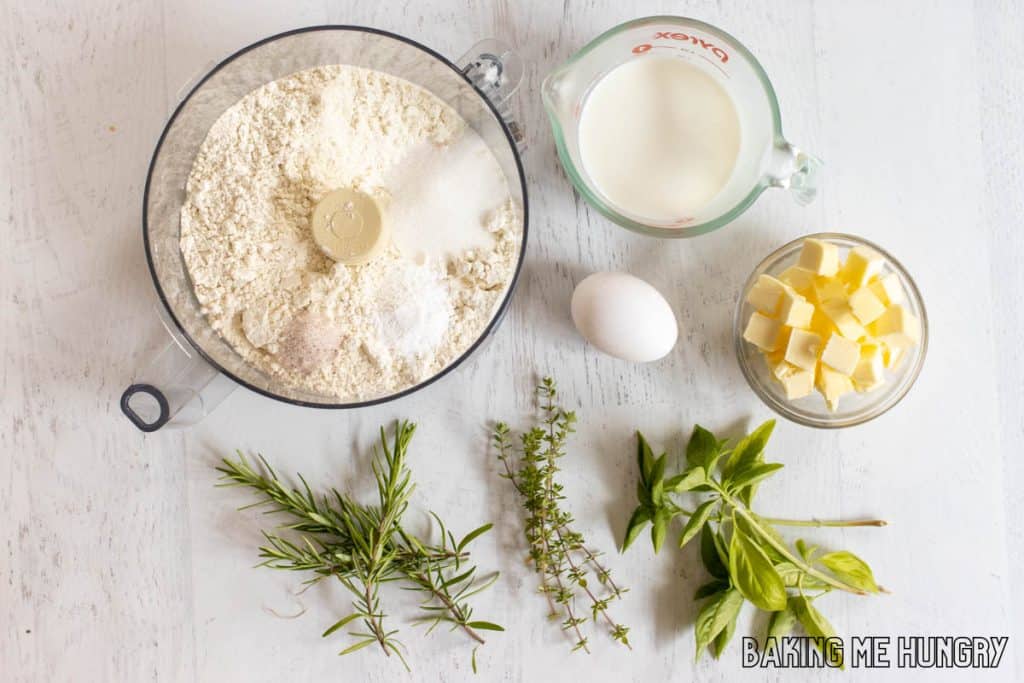 ingredients in bowls