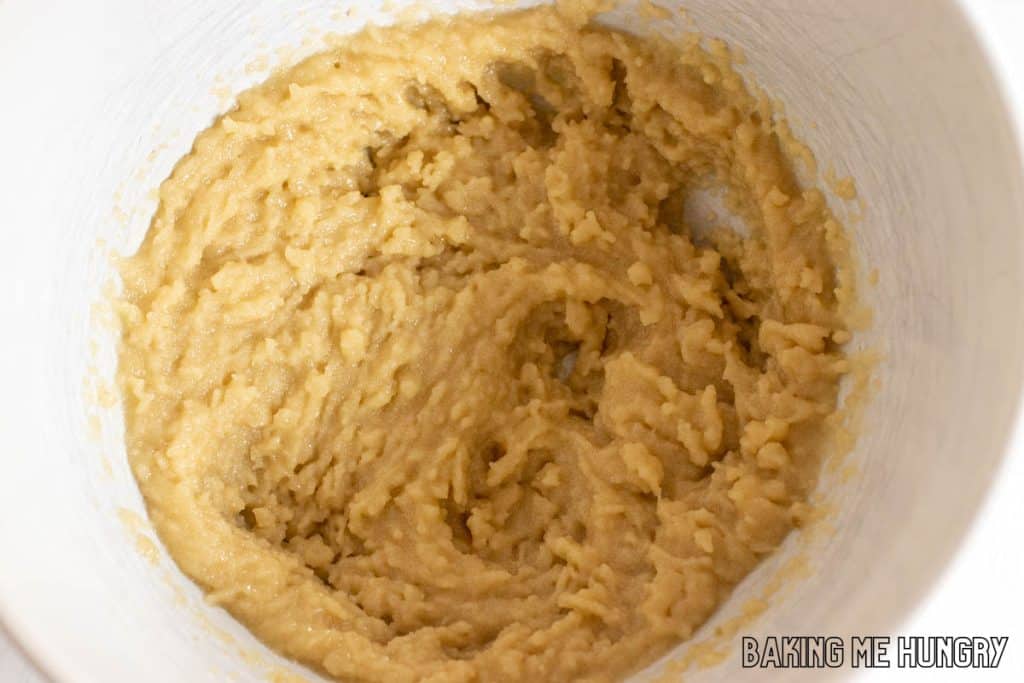 creamed butter and sugar