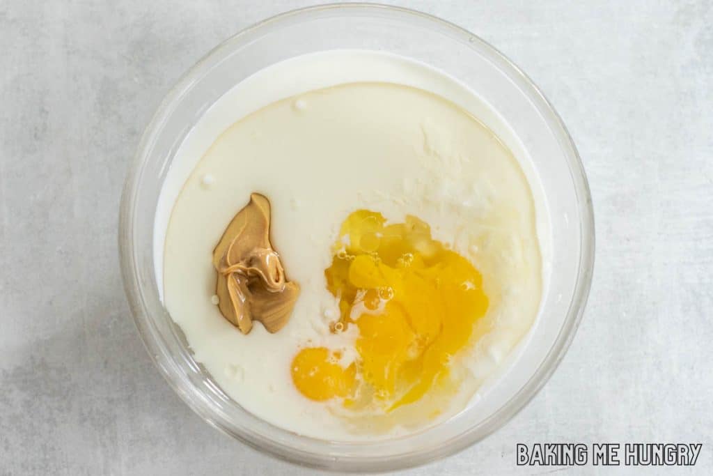 wet ingredients in bowl