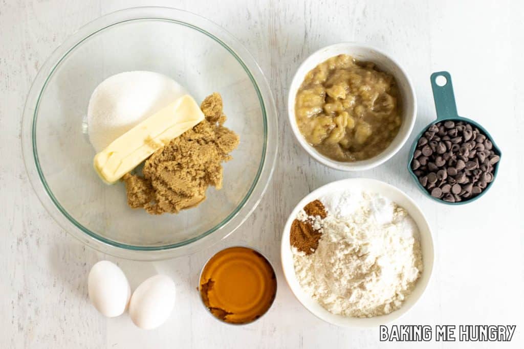 ingredients in bowls