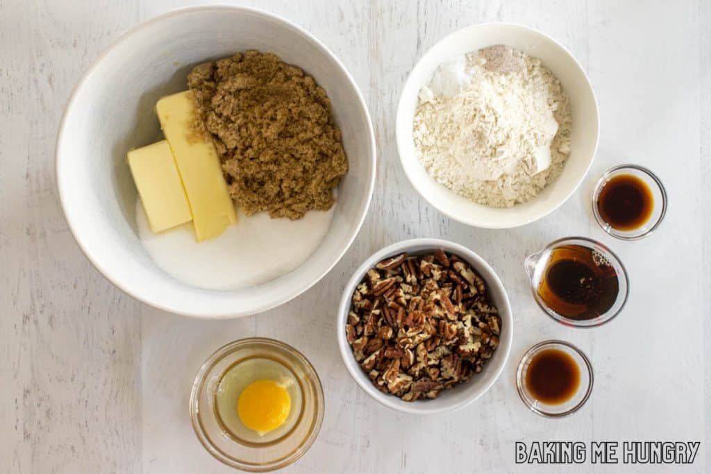 ingredients in bowls