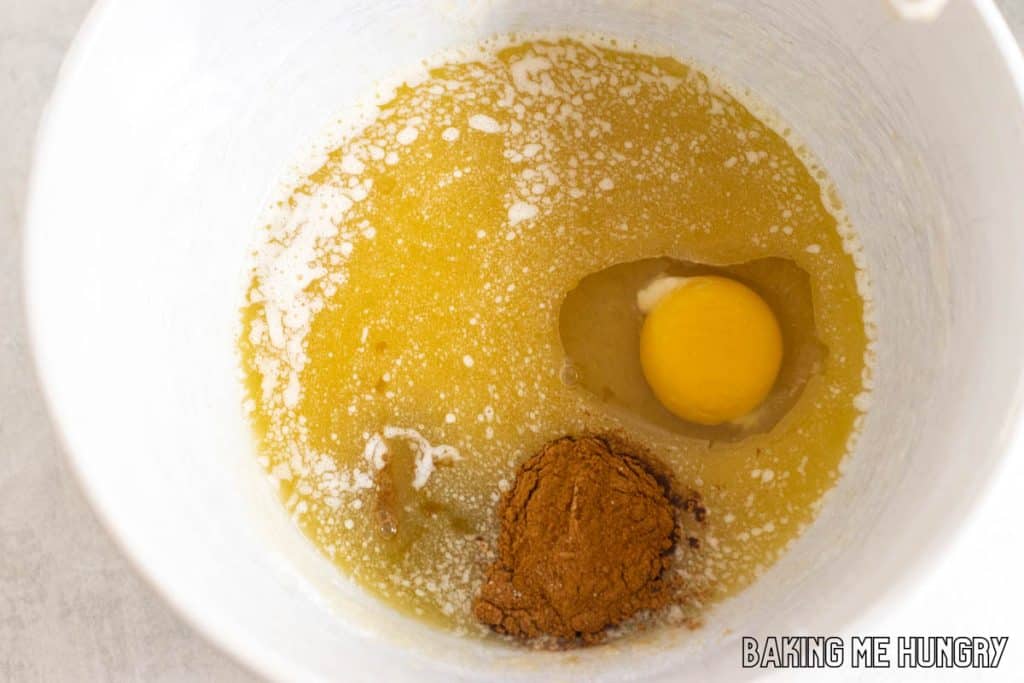 wet ingredients in bowl